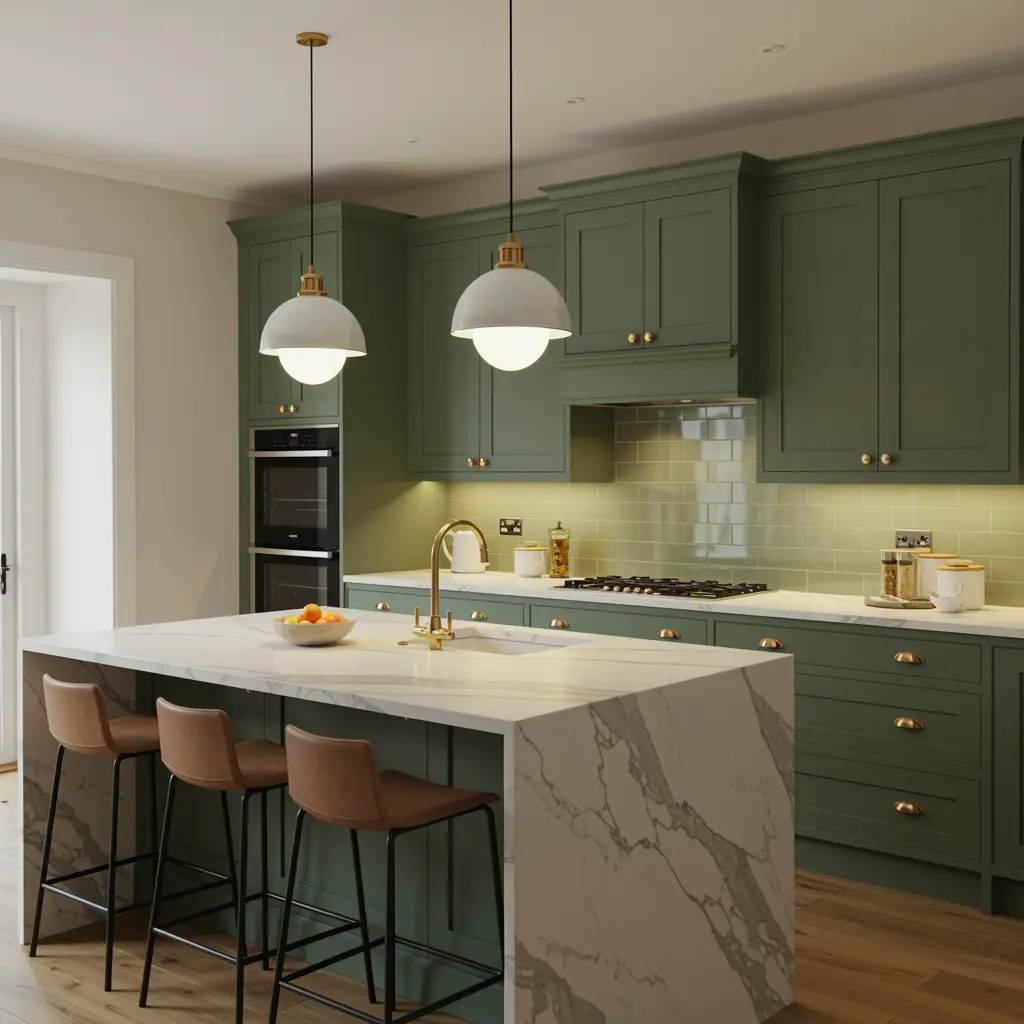 Considered kitchen storage with deep drawers and integrated detail