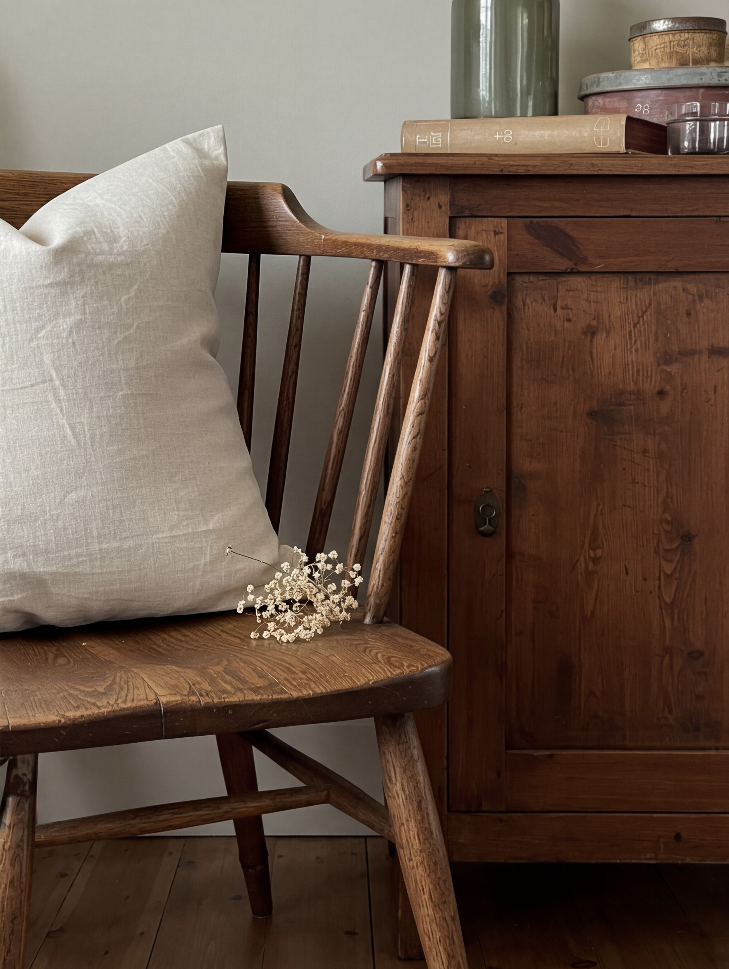 A scheme layered with natural materials and reclaimed pieces