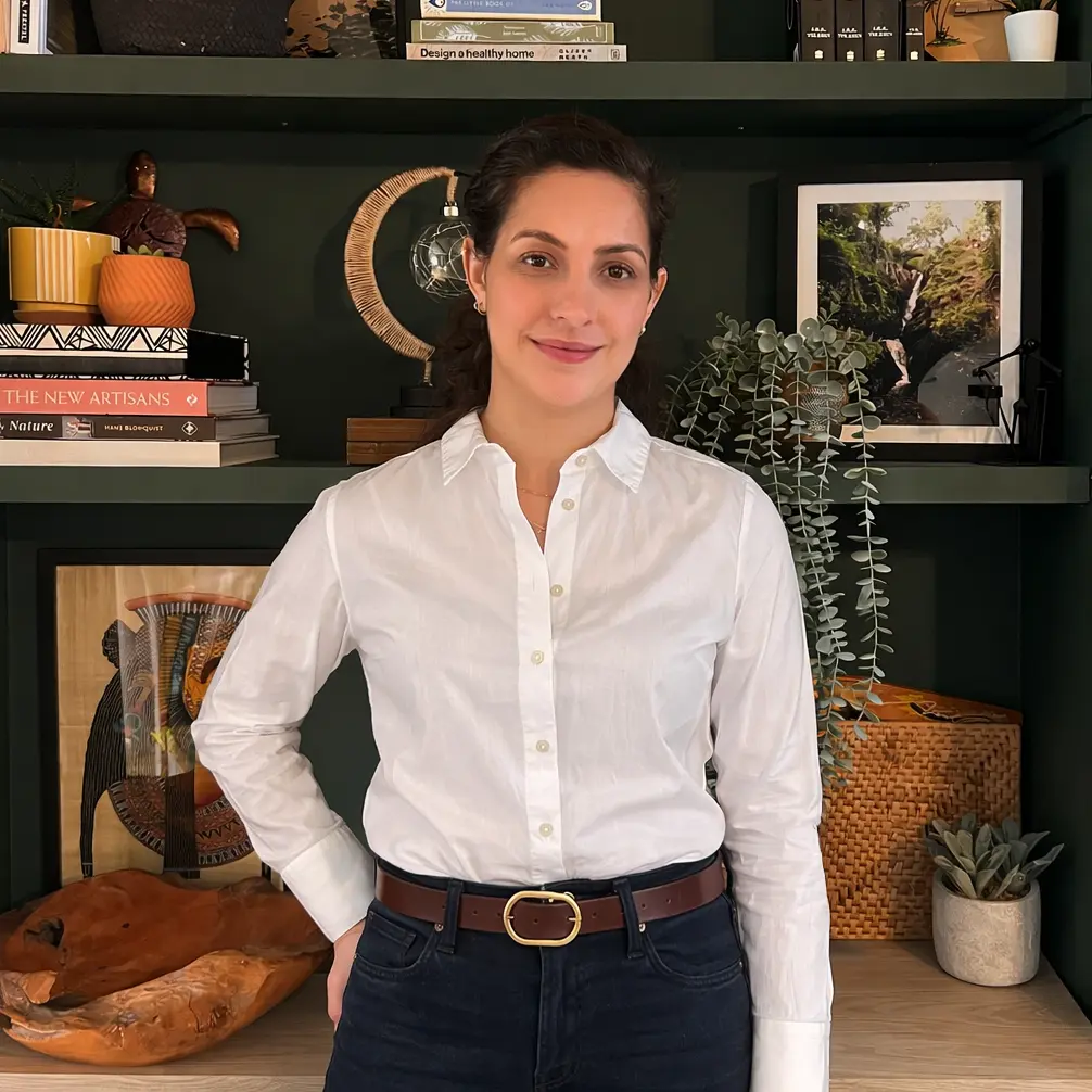 Portrait of Suze Patel, founder and principal designer